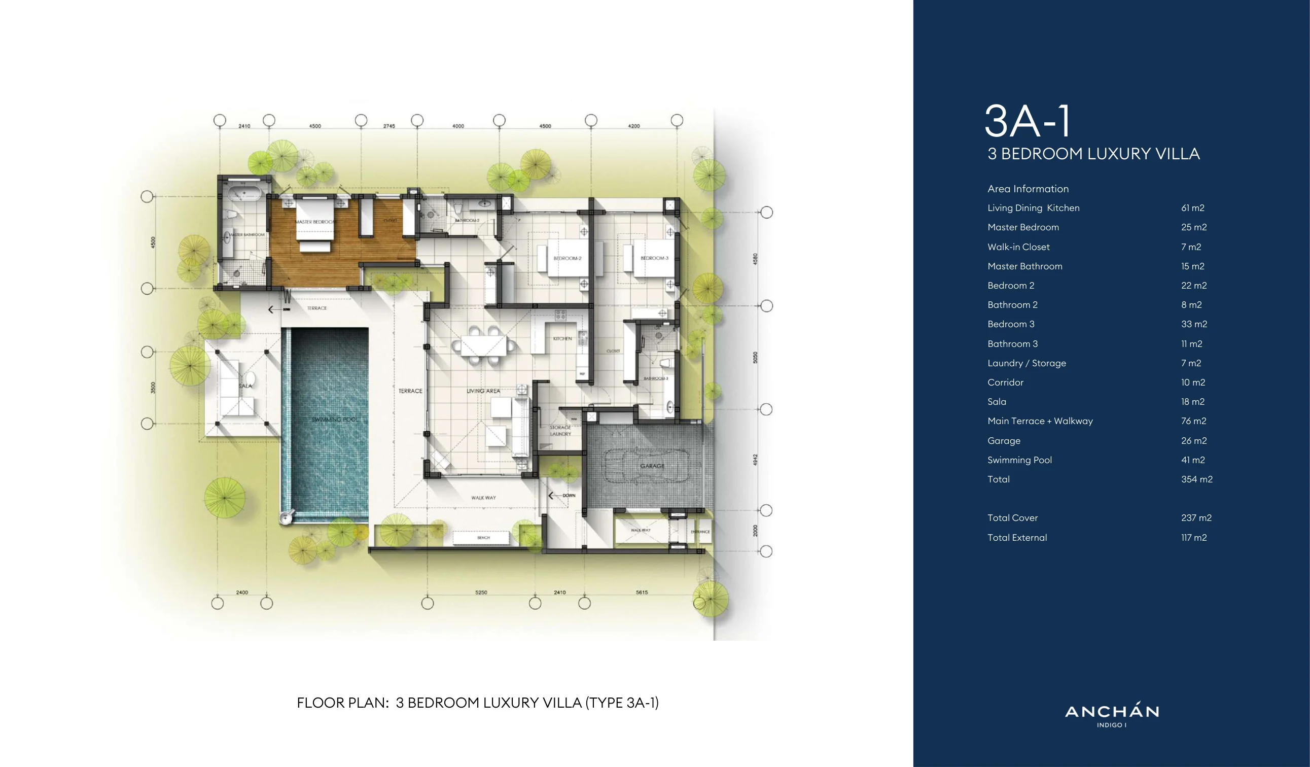3-Bedroom Luxury Pool Villa at Anchan Indigo I