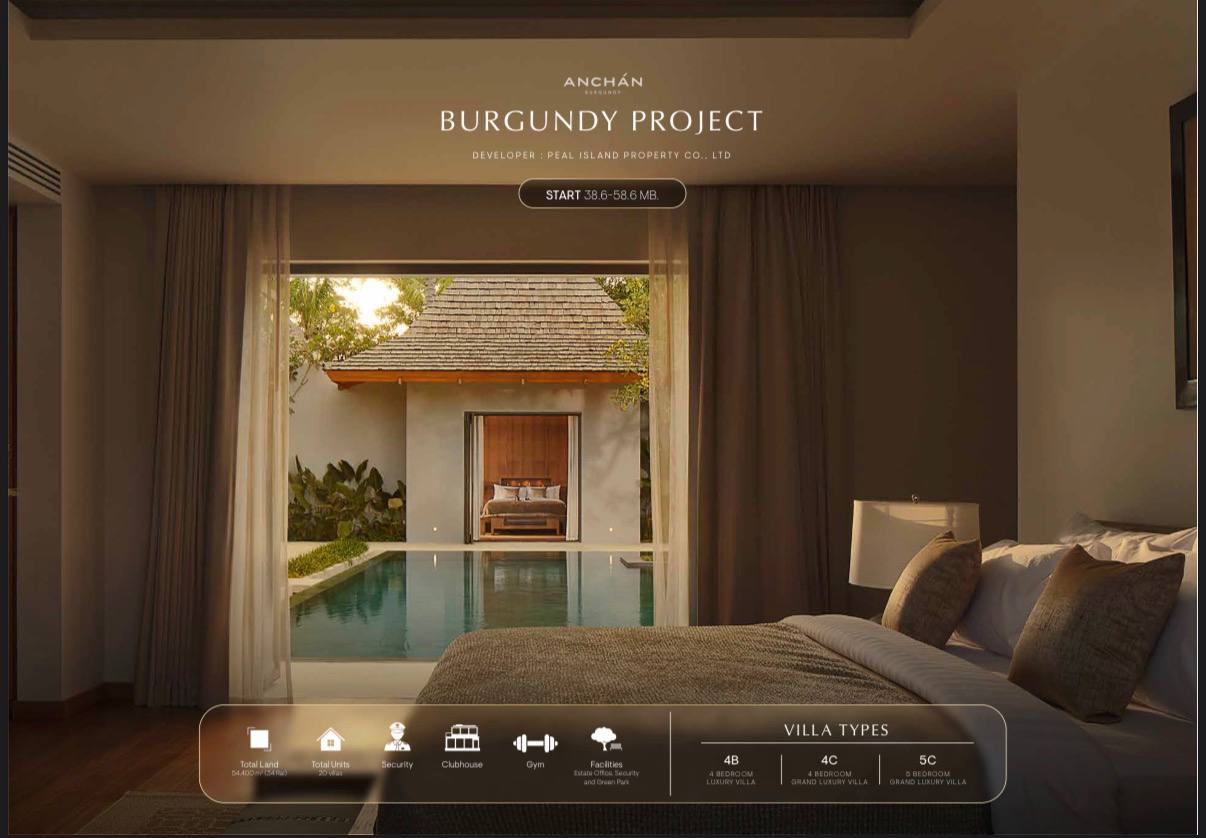4-Bedroom Luxury Pool Villa at Anchan Burgundy