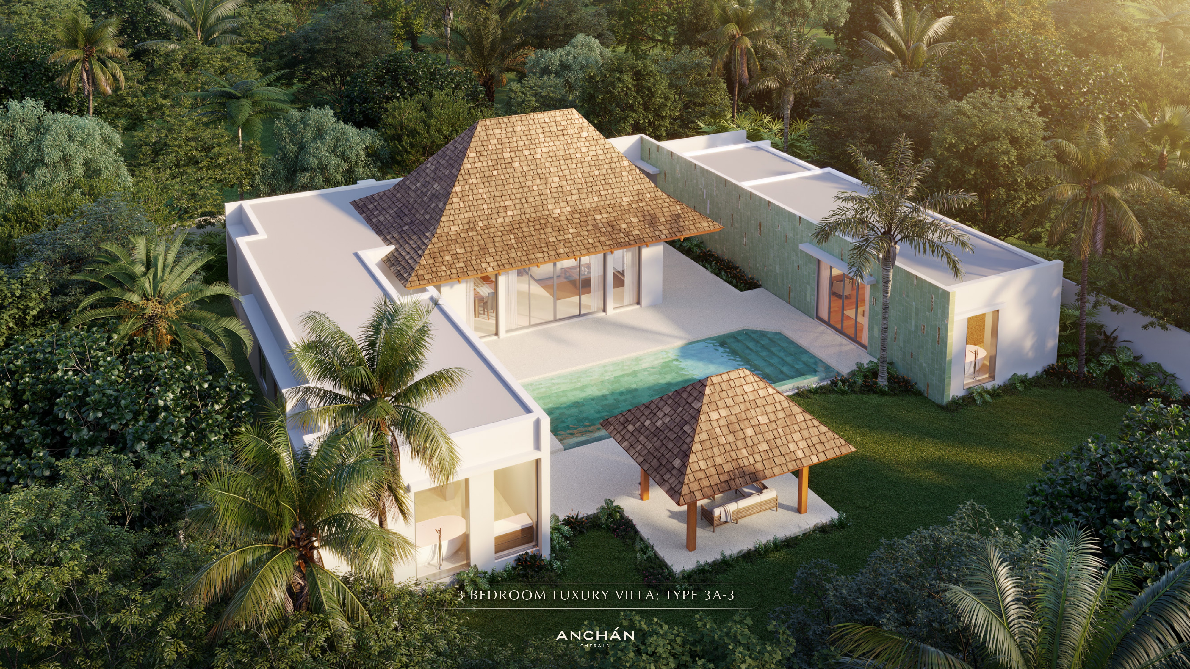 Роскошная вилла с бассейном с 3 спальнями Anchan Villas (тип 3A-3)