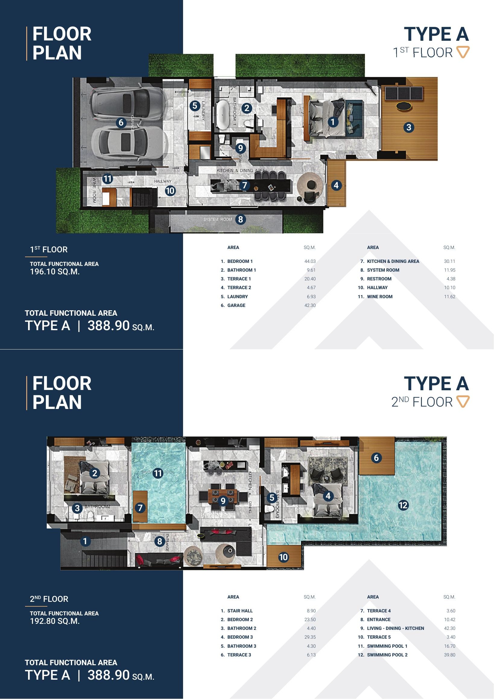 Contemporary 3-Bedroom Pool Villa: Type A at The Victory