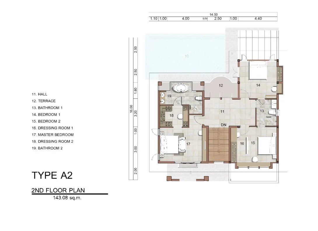 3-bedroom villa, 370 sqm