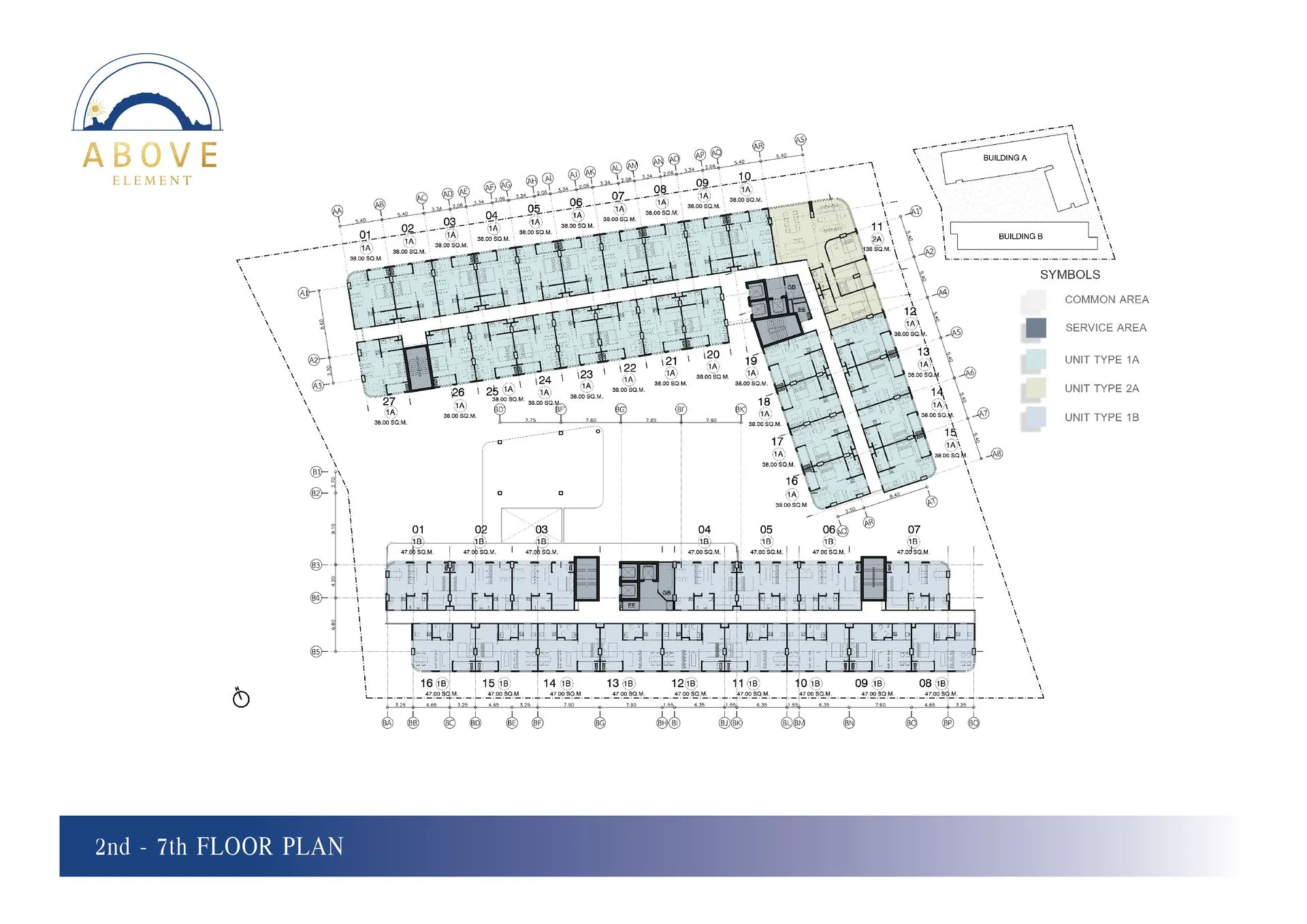 1-bedroom condo, 38 sqm