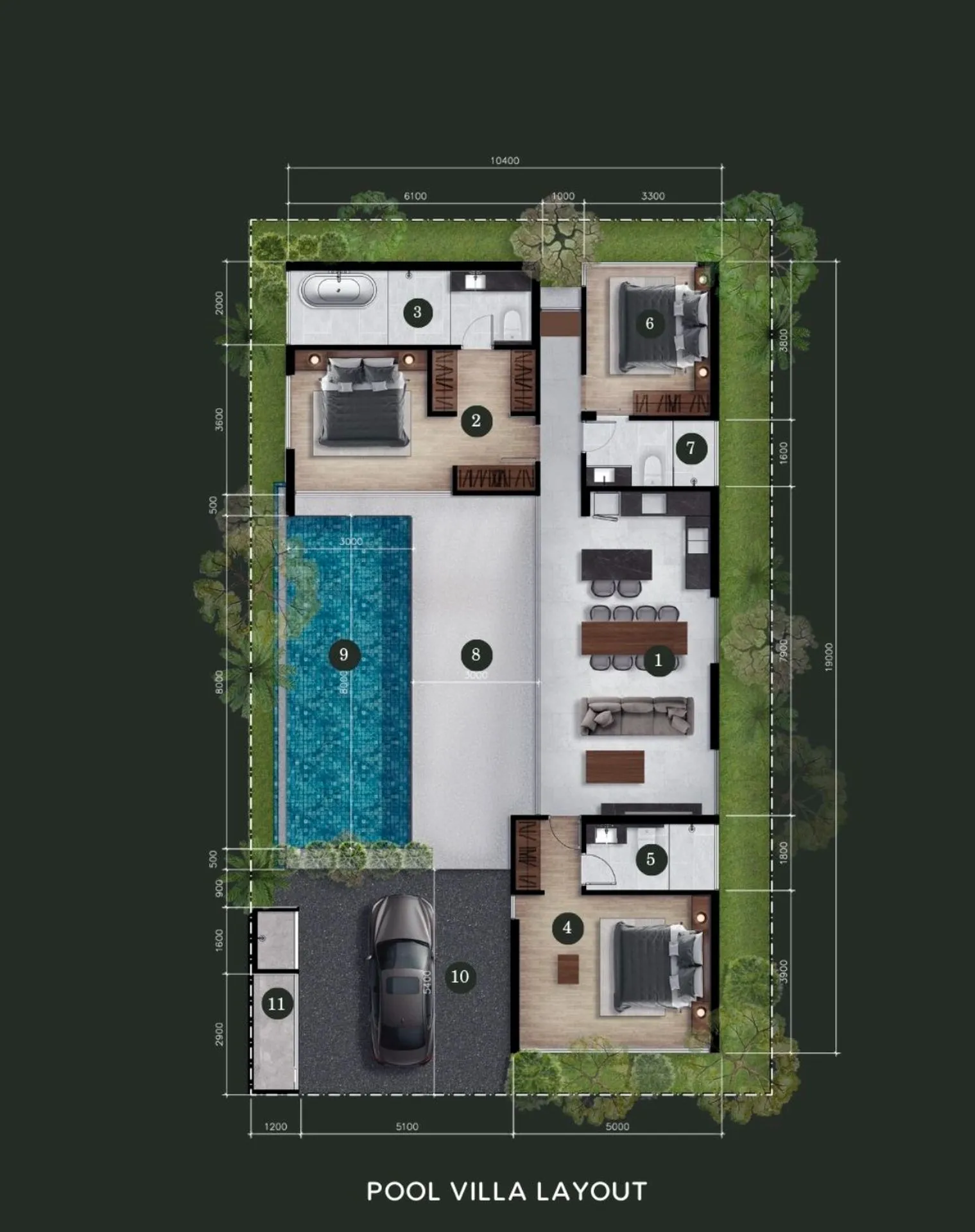 3-bedroom villa, 176 sqm