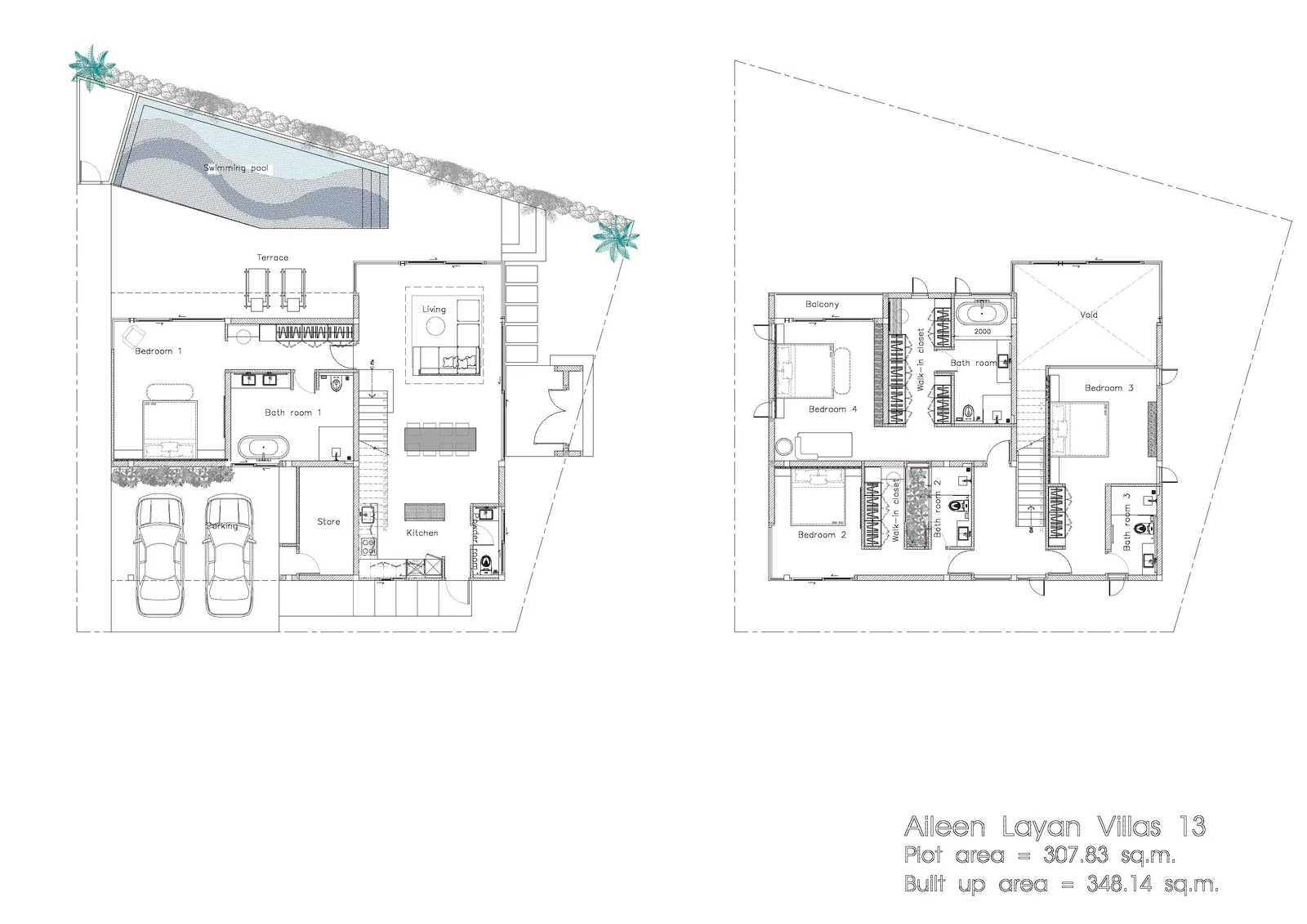4-bedroom villa, 350 sqm
