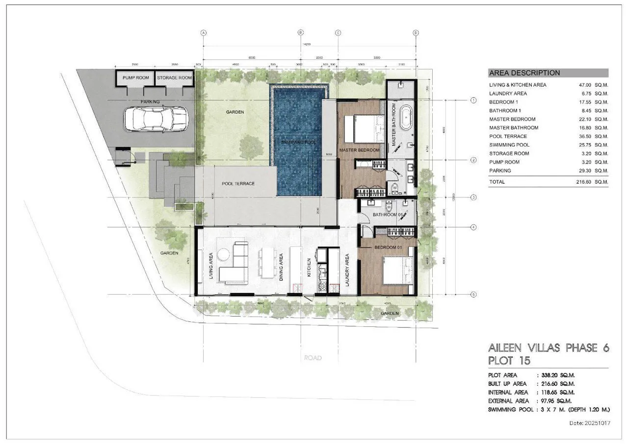 2-bedroom villa, 252 sqm