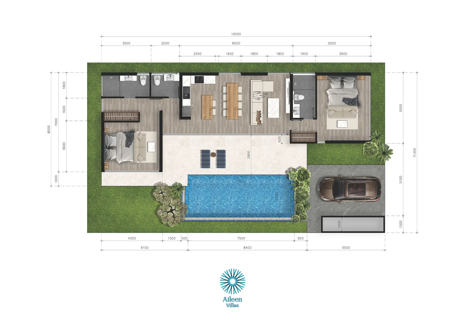 2-bedroom villa, 252 sqm
