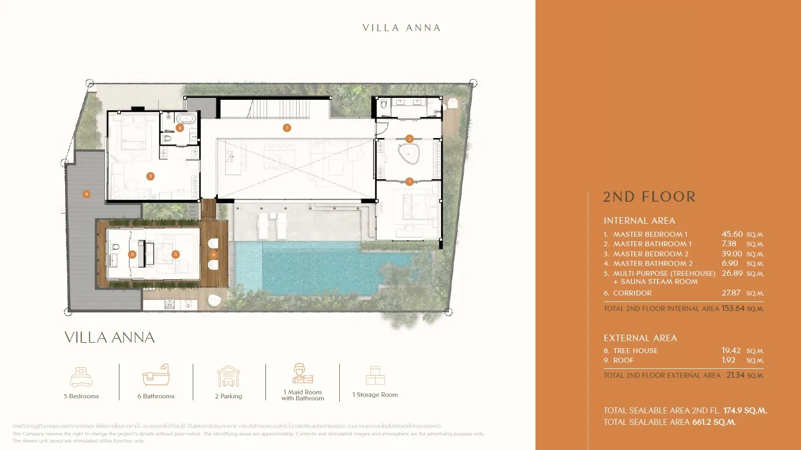 5-bedroom villa, 656 sqm