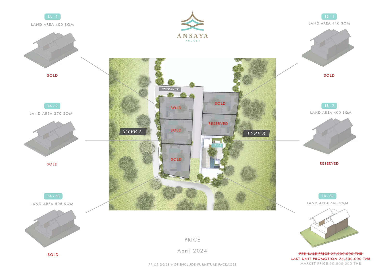 3-bedroom villa, 600 sqm