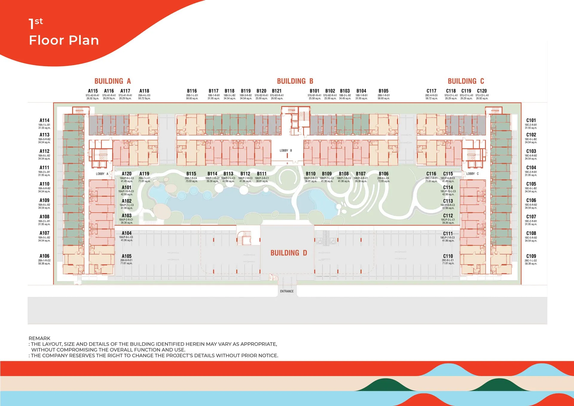 2-bedroom condo, 58 sqm