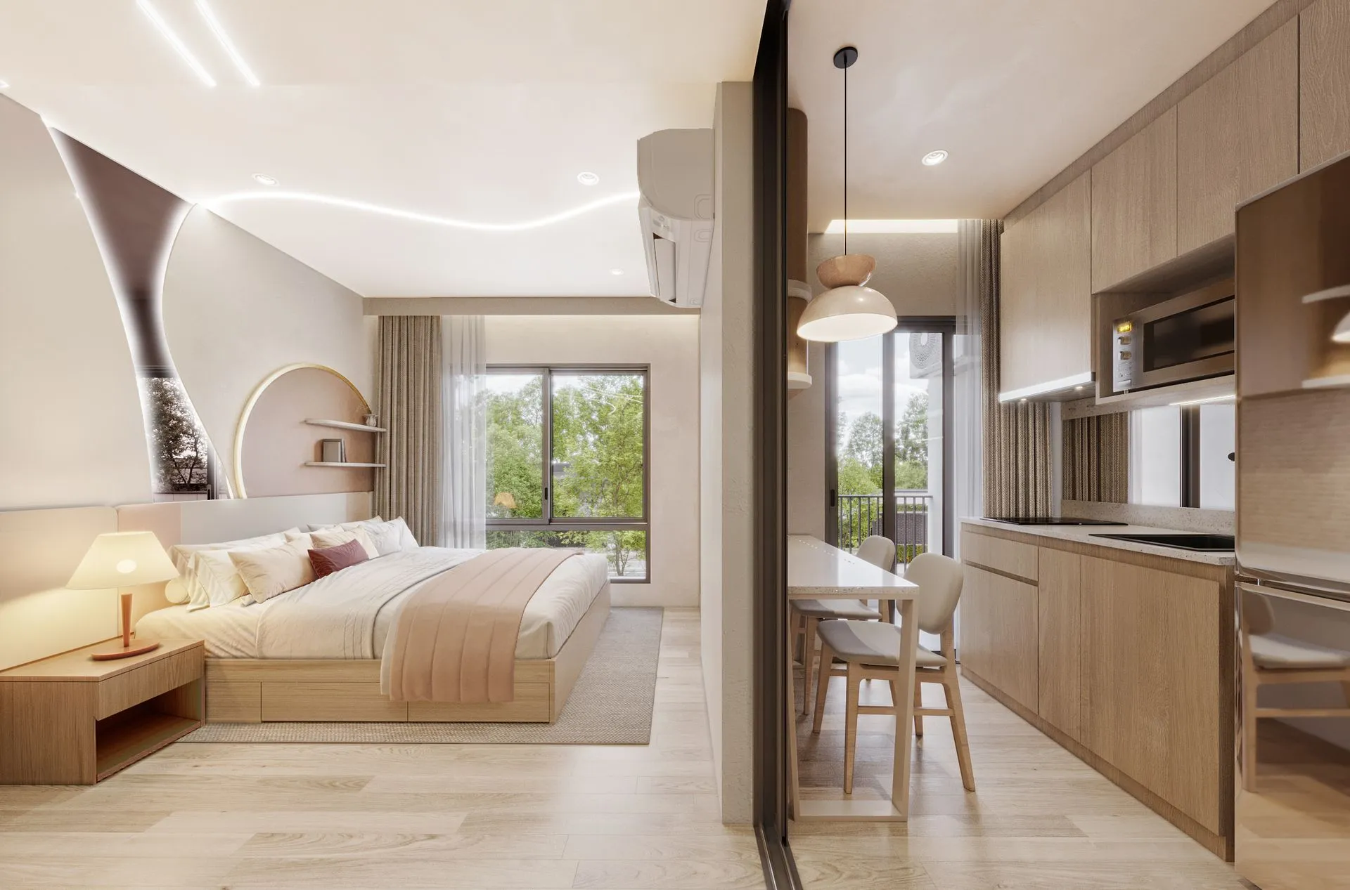 2-bedroom condo, 58 sqm