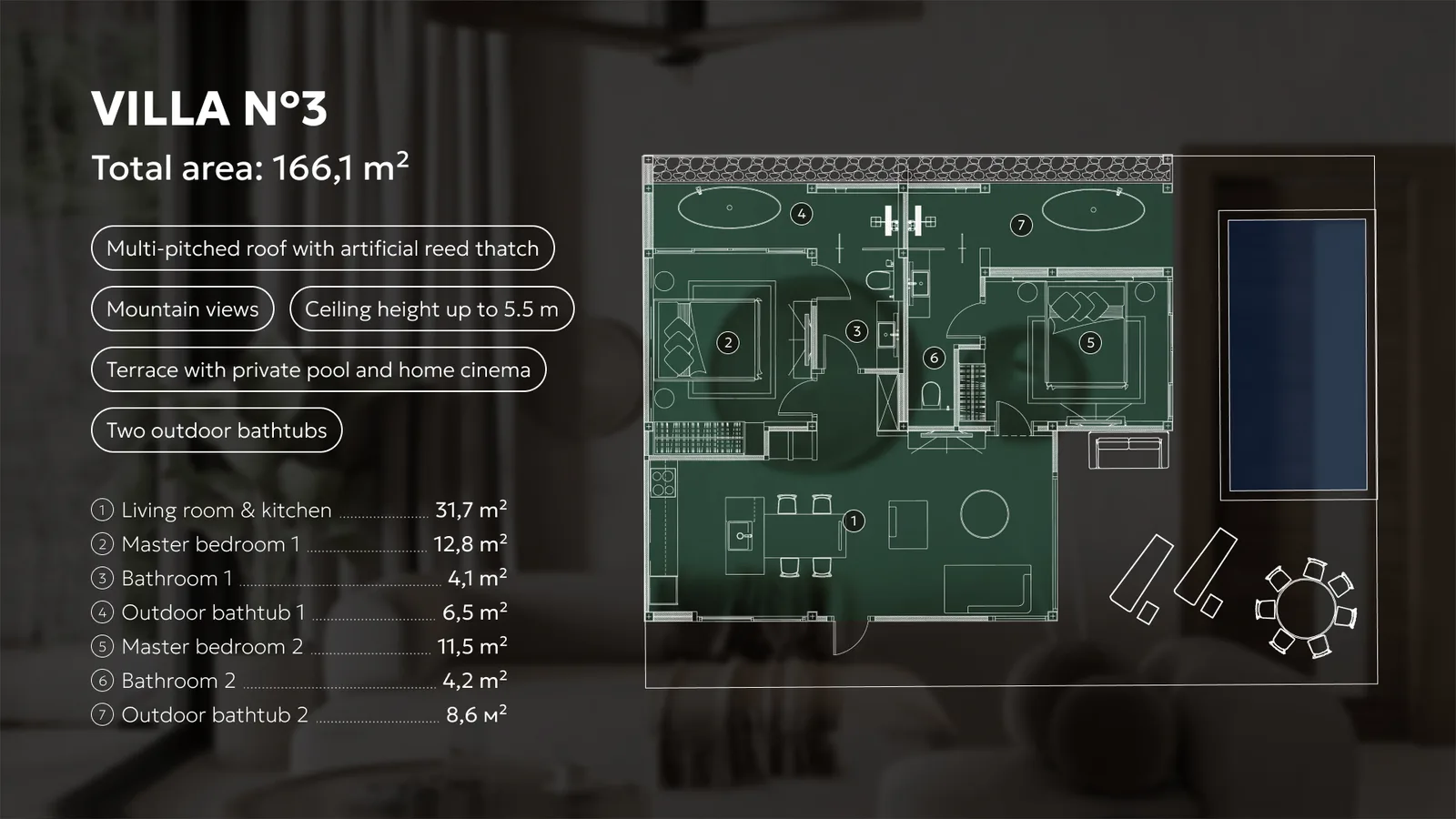 2-bedroom villa, 69 sqm