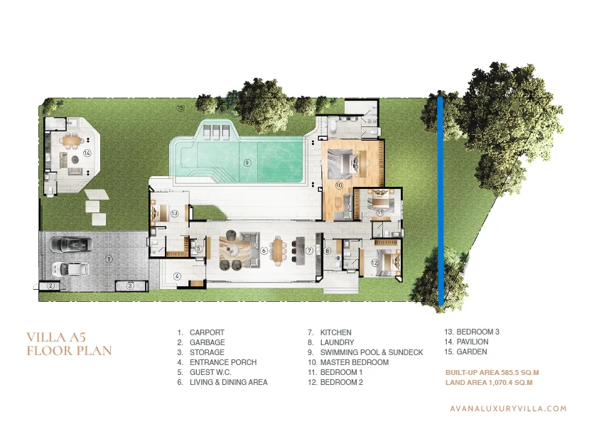 4-bedroom villa, 294 sqm