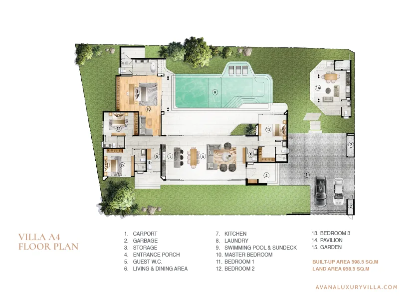 4-bedroom villa, 294 sqm