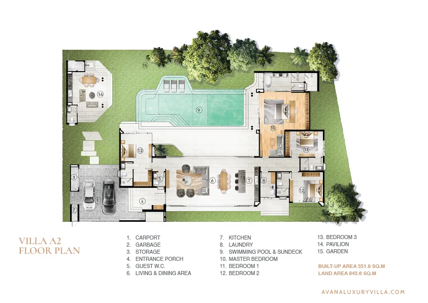 4-bedroom villa, 294 sqm