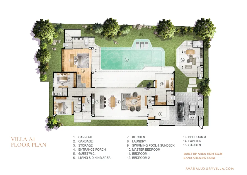4-bedroom villa, 294 sqm