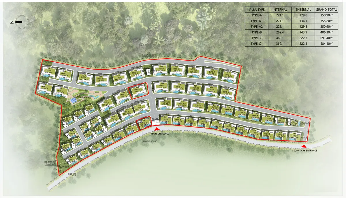 3-bedroom villa, 351 sqm