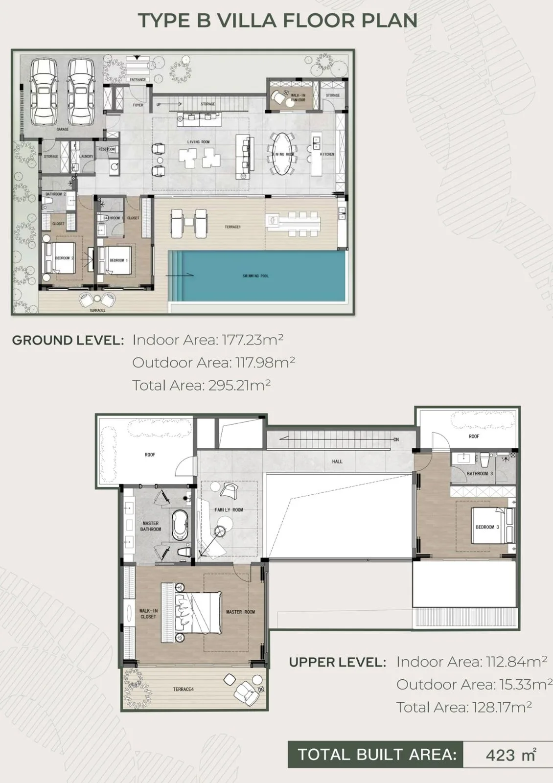 4-bedroom villa, 423 sqm