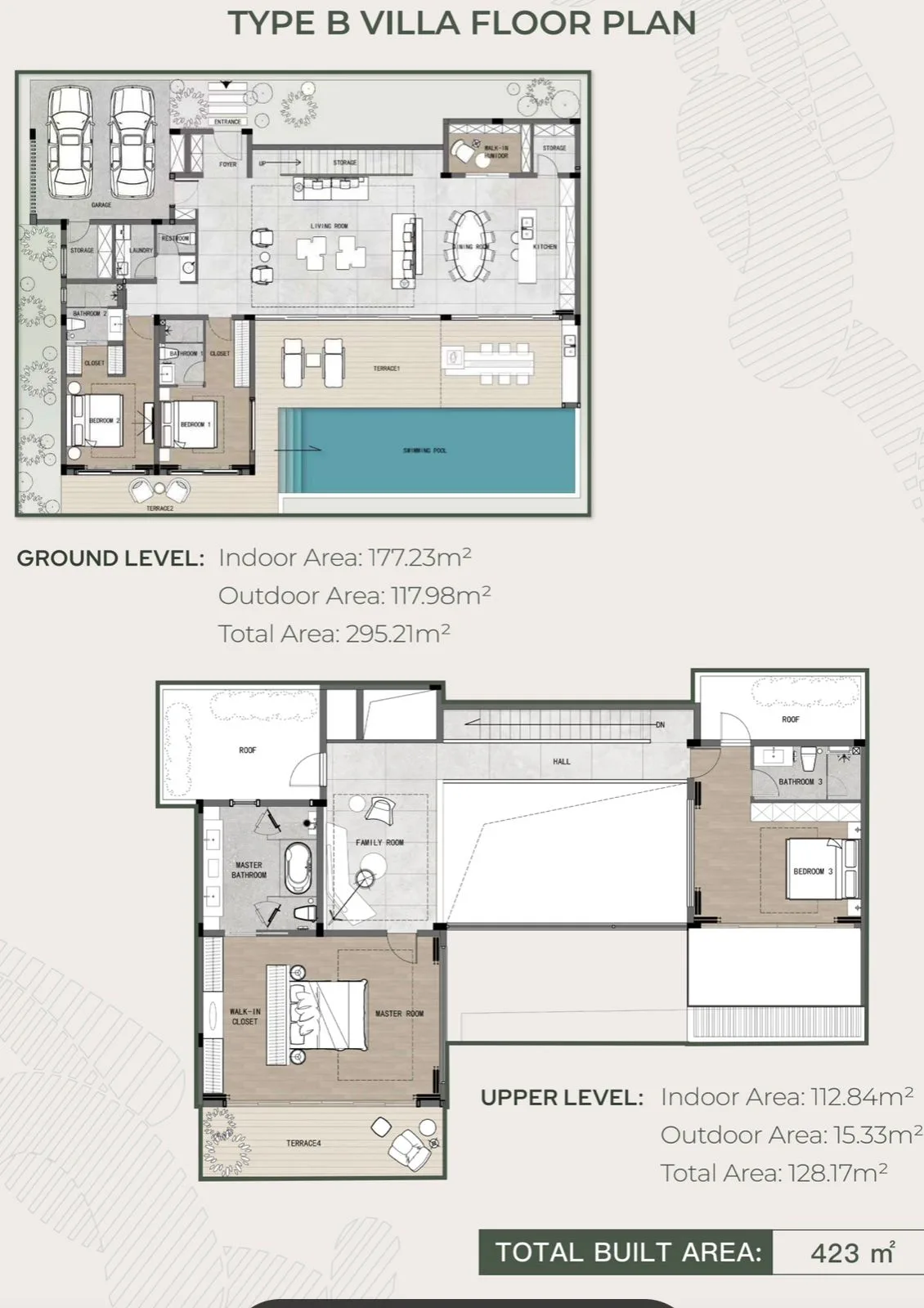 4-bedroom villa, 423 sqm