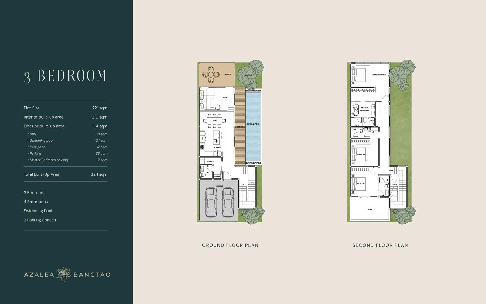 3-bedroom villa, 324 sqm