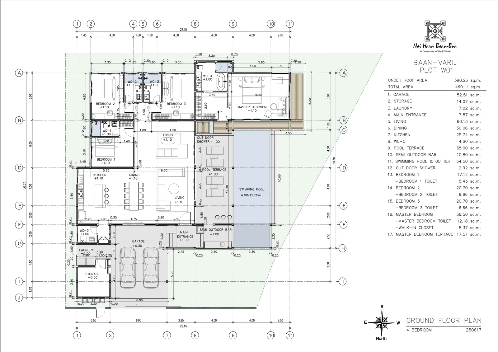 4-bedroom villa, 460 sqm