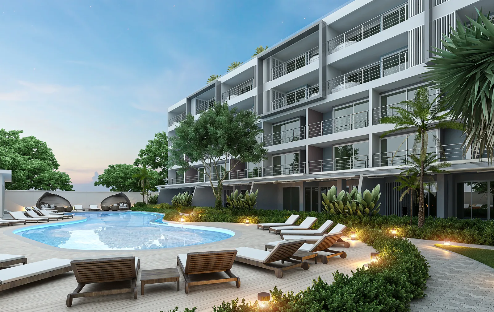 1-bedroom condo, 43 sqm