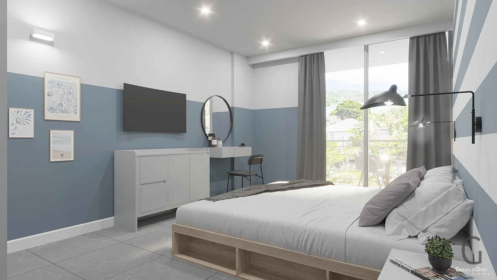 1-bedroom condo, 43 sqm
