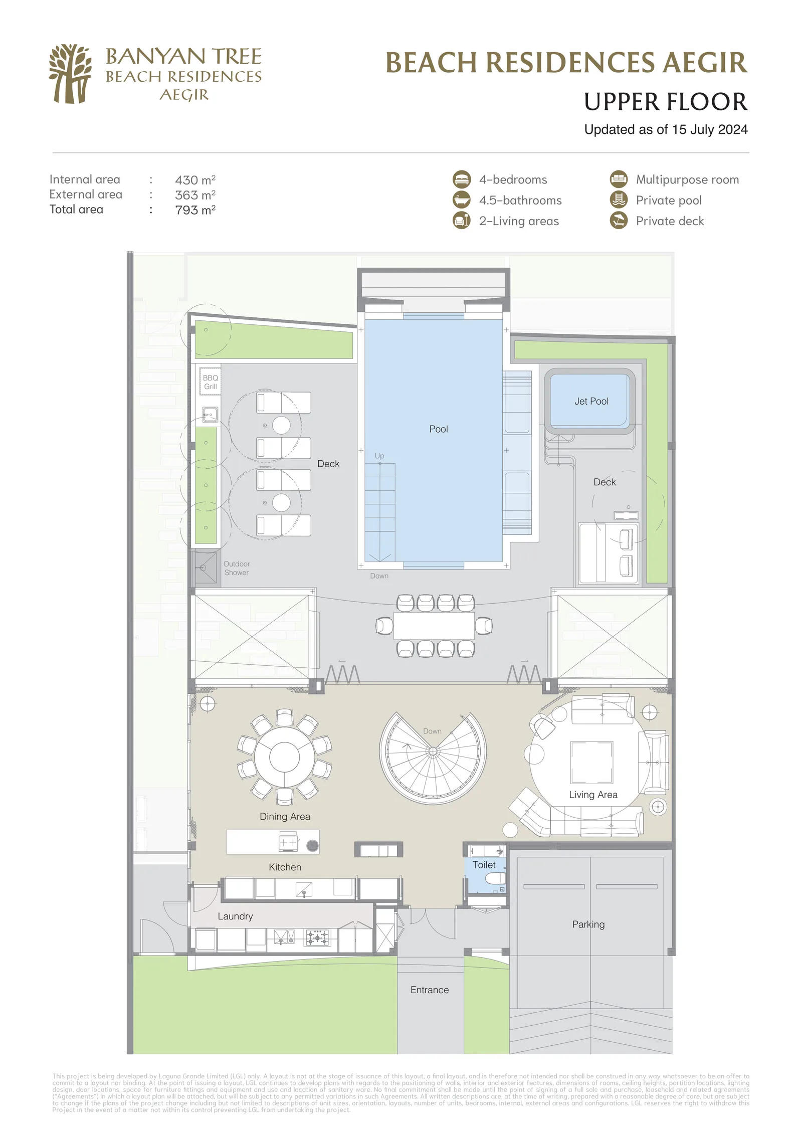 4-bedroom villa, 793 sqm