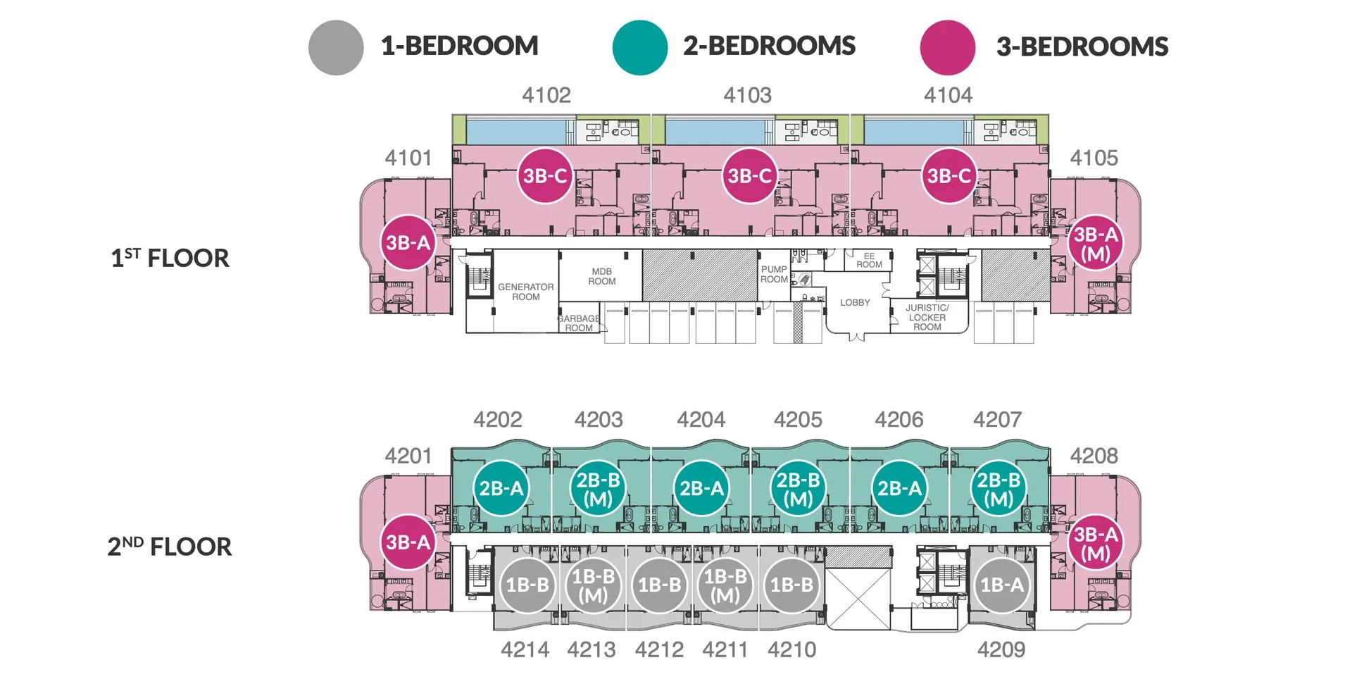 2-bedroom condo, 104 sqm