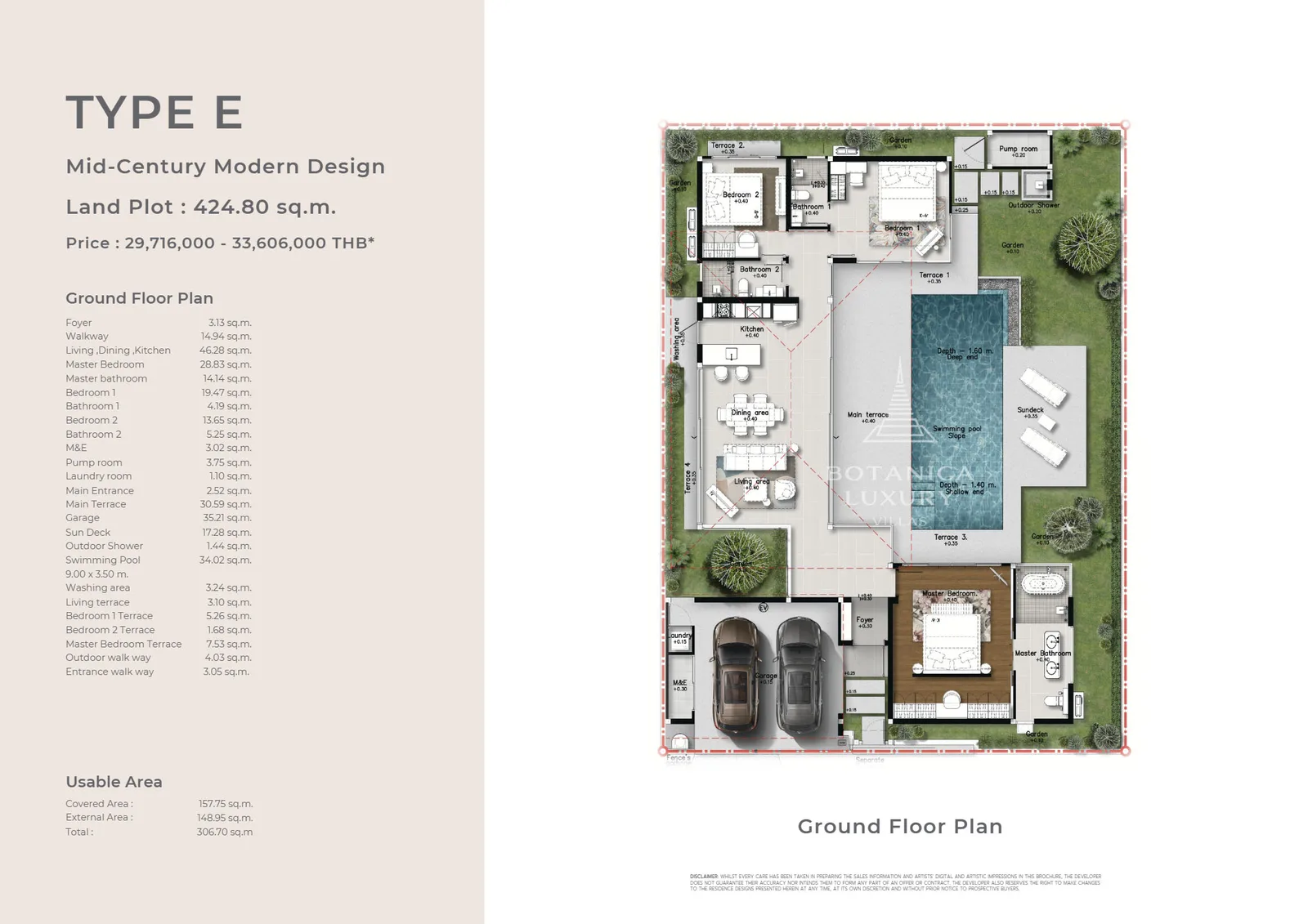 3-bedroom villa, 294 sqm