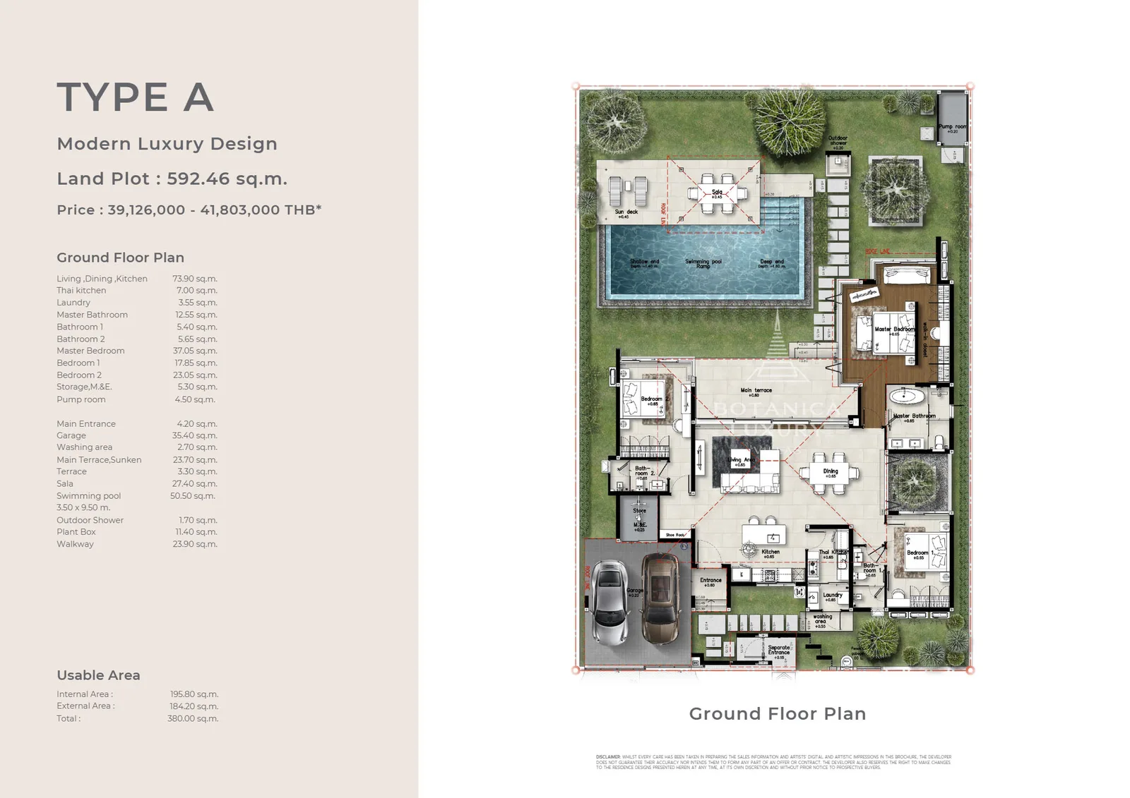 3-bedroom villa, 294 sqm