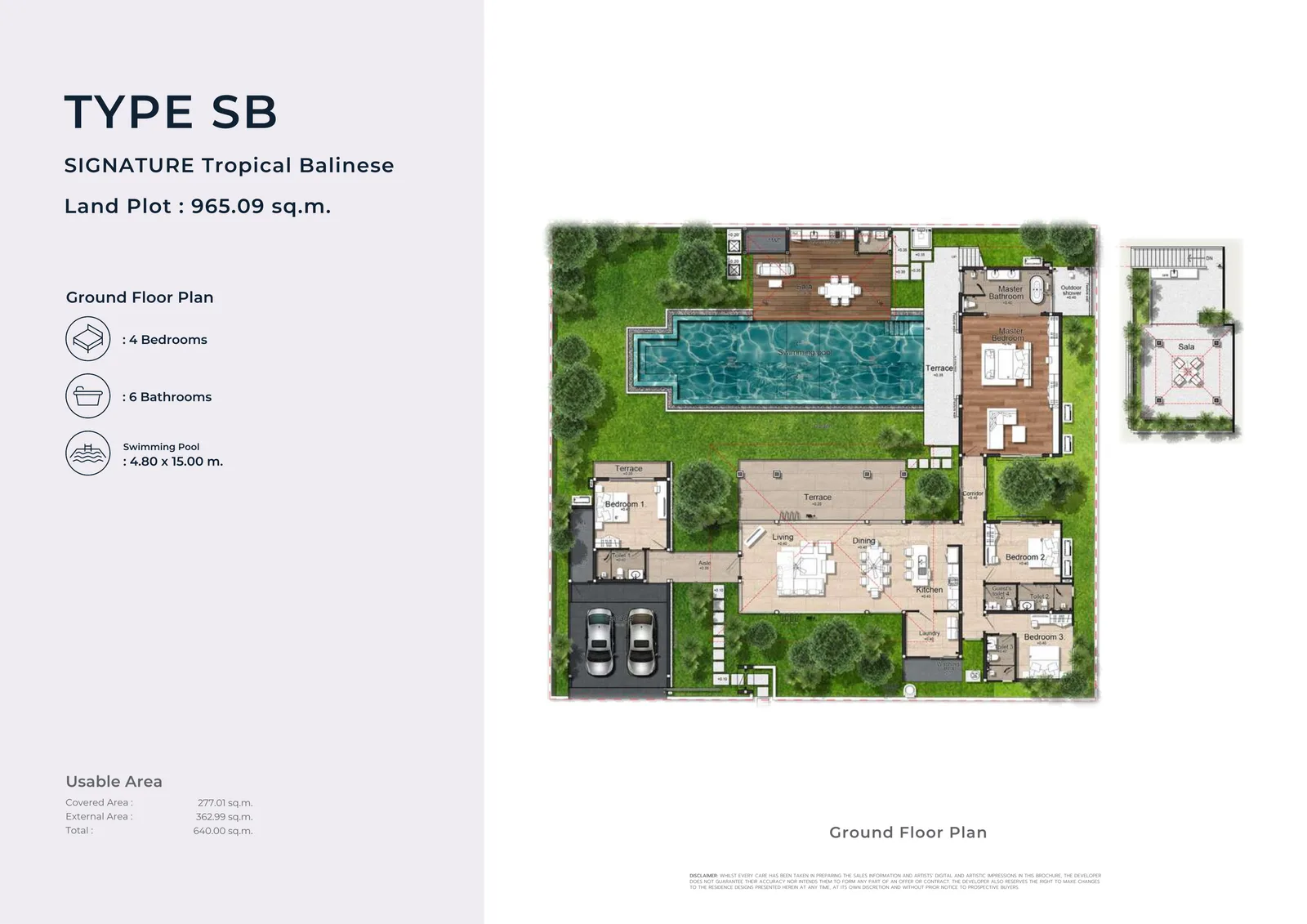 4-bedroom villa, 435 sqm