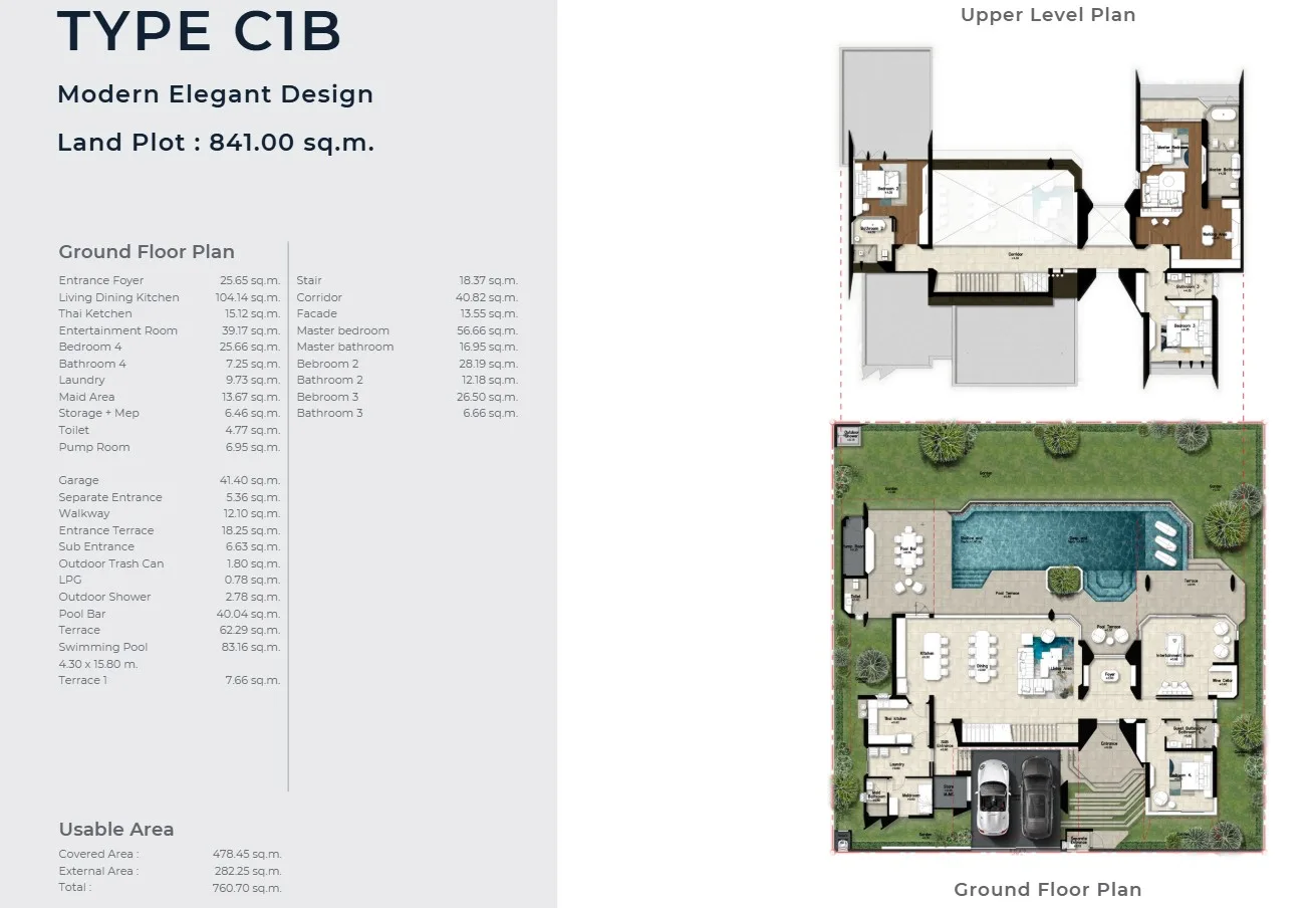 6-bedroom villa, 761 sqm