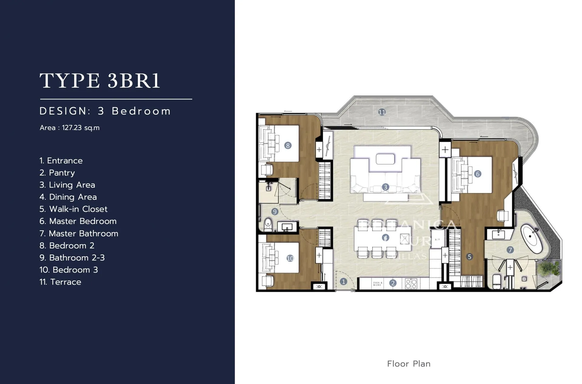 1-bedroom condo, 51 sqm