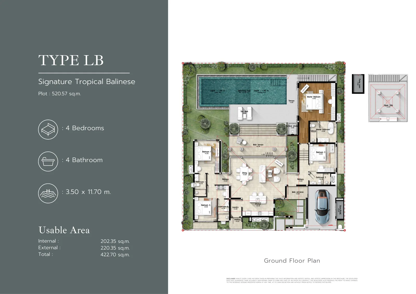 4-bedroom villa, 330 sqm