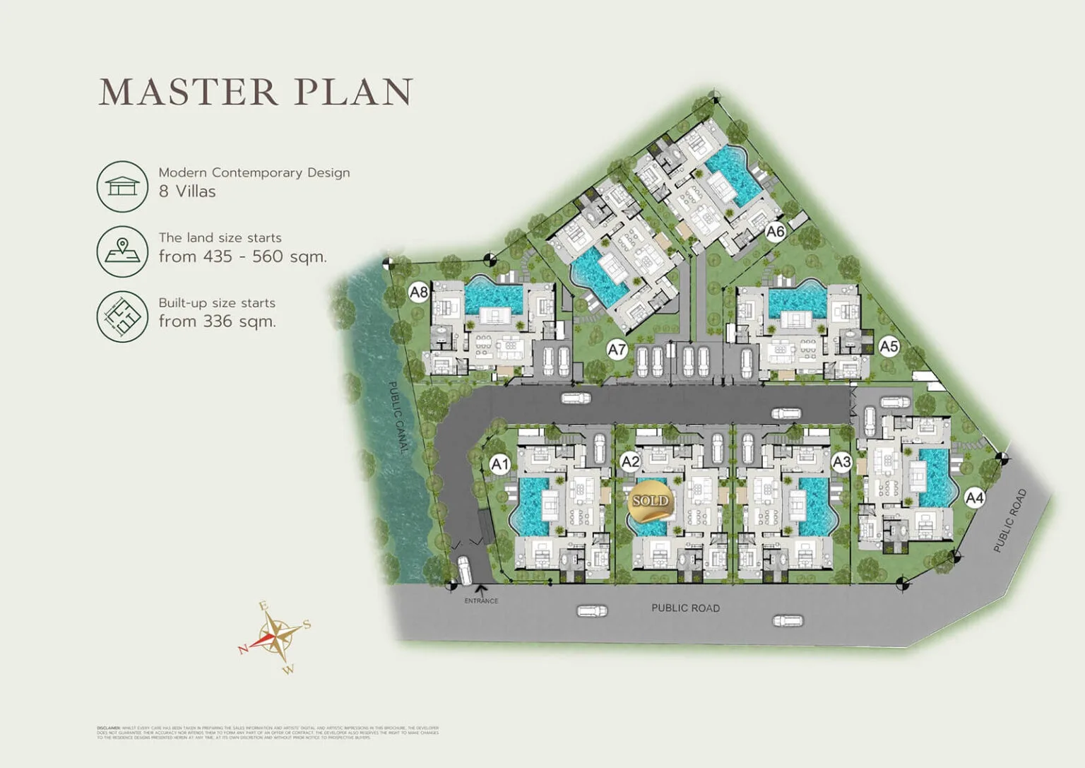 3-bedroom villa, 250 sqm
