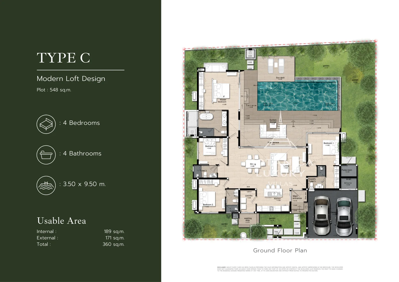 4-bedroom villa, 429 sqm