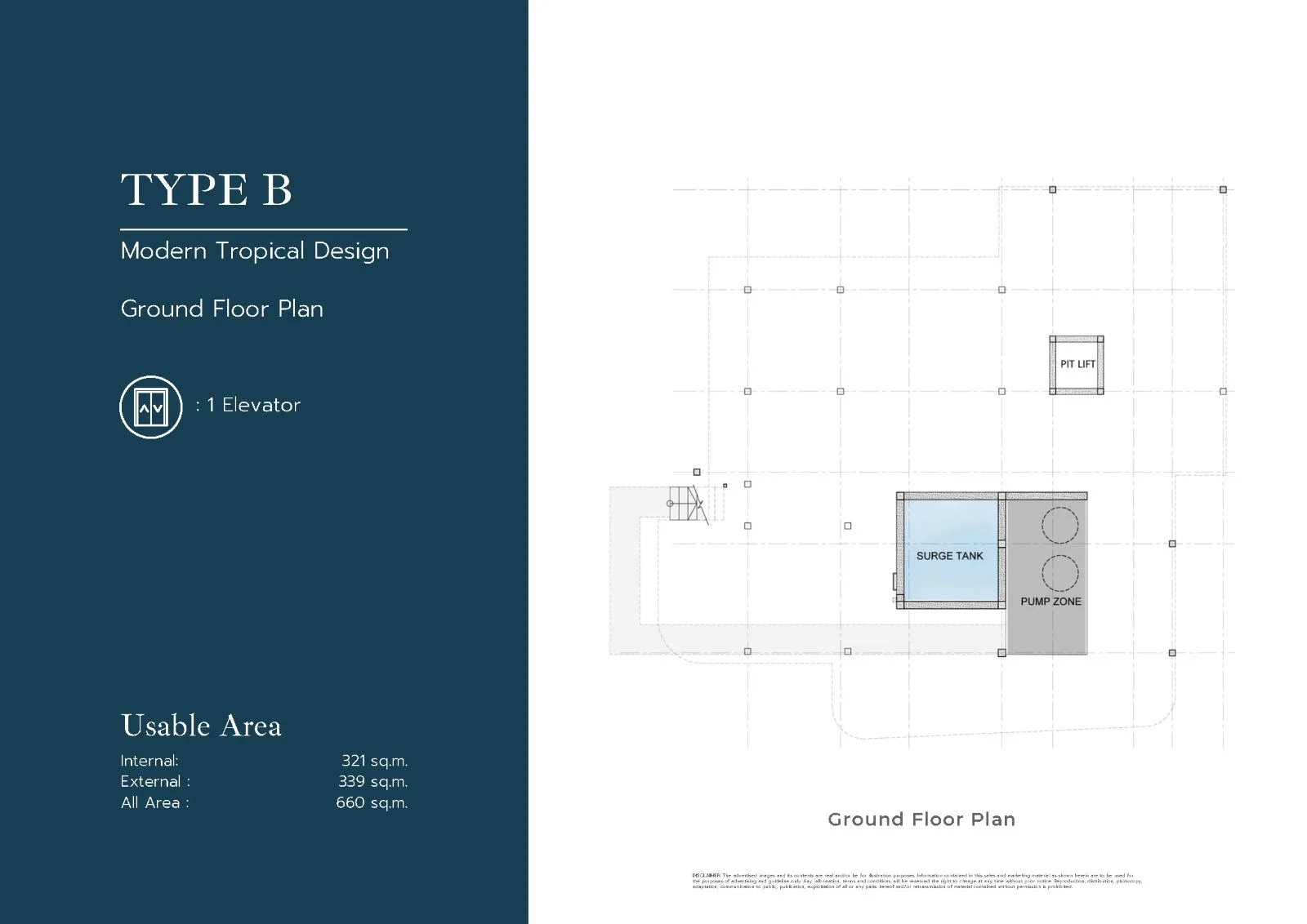 4-bedroom villa, 660 sqm