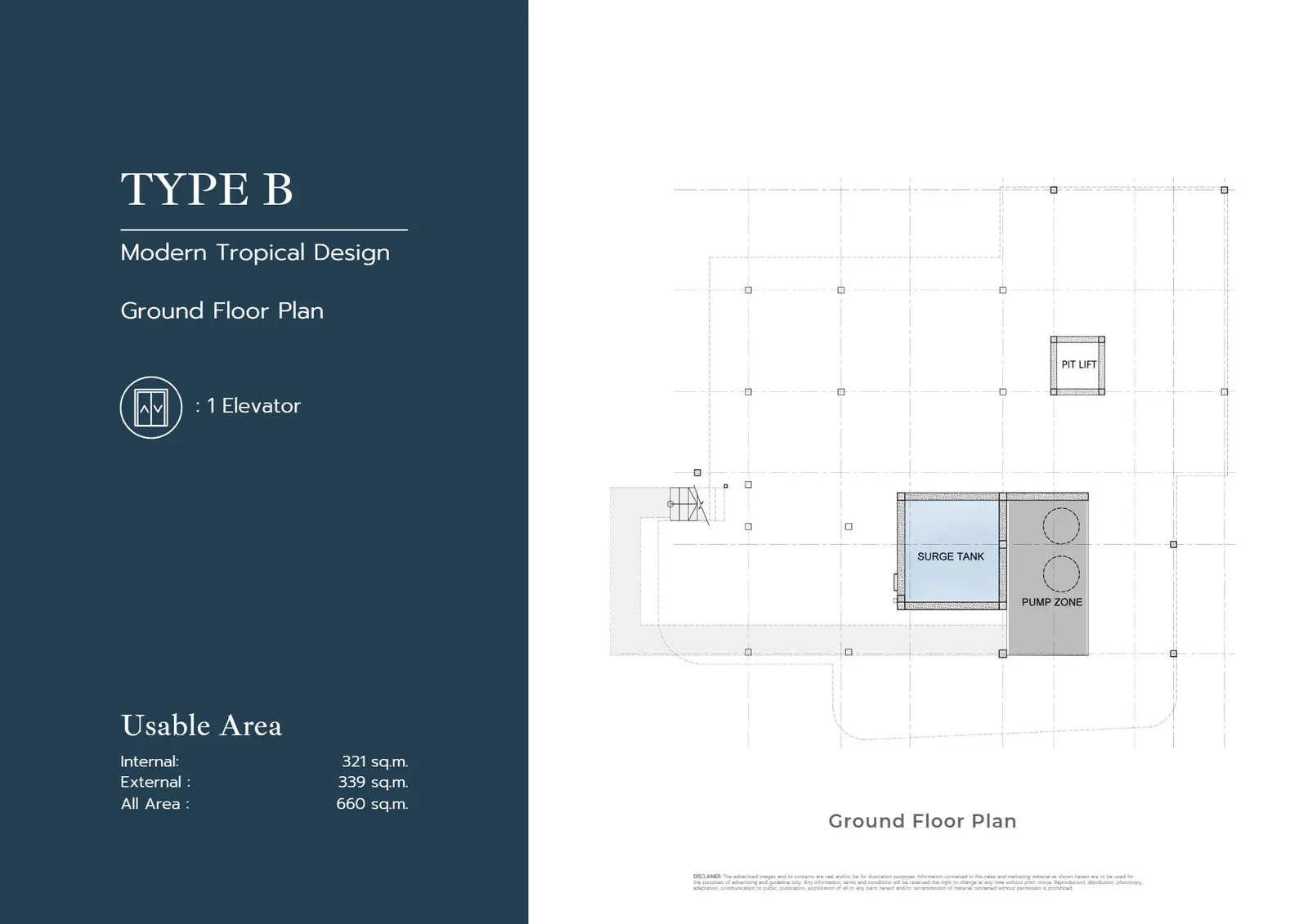 4-bedroom villa, 660 sqm