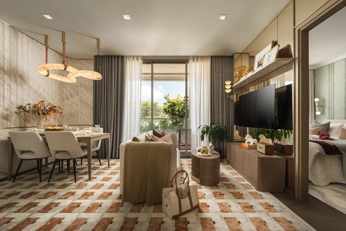 1-bedroom condo, 43 sqm