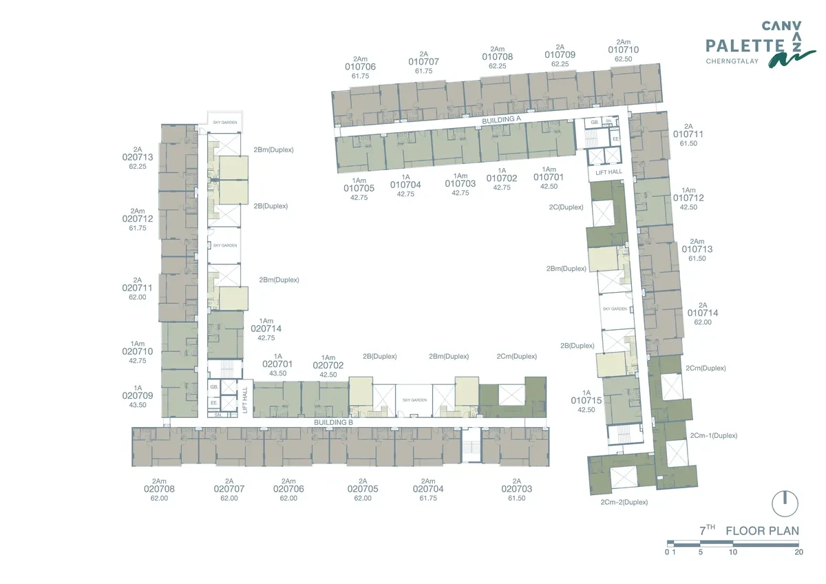 1-bedroom condo, 42 sqm