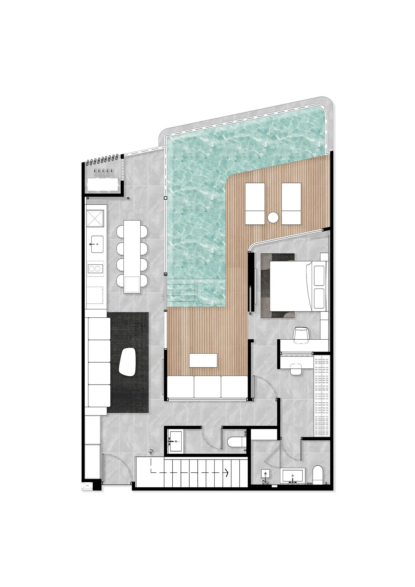 2-bedroom condo, 72 sqm