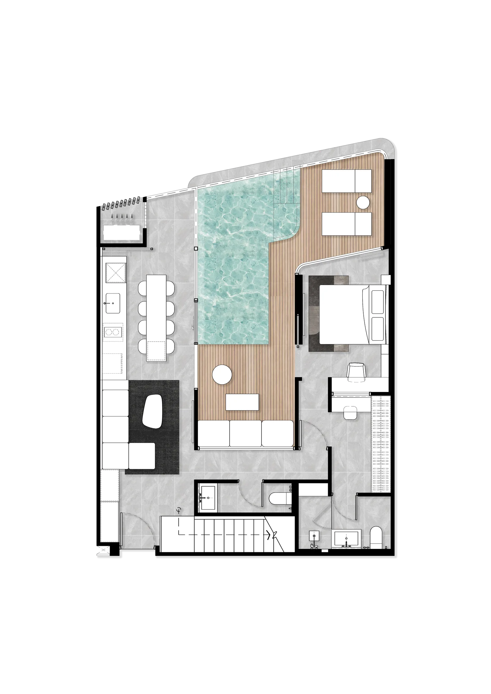 3-bedroom condo, 81 sqm
