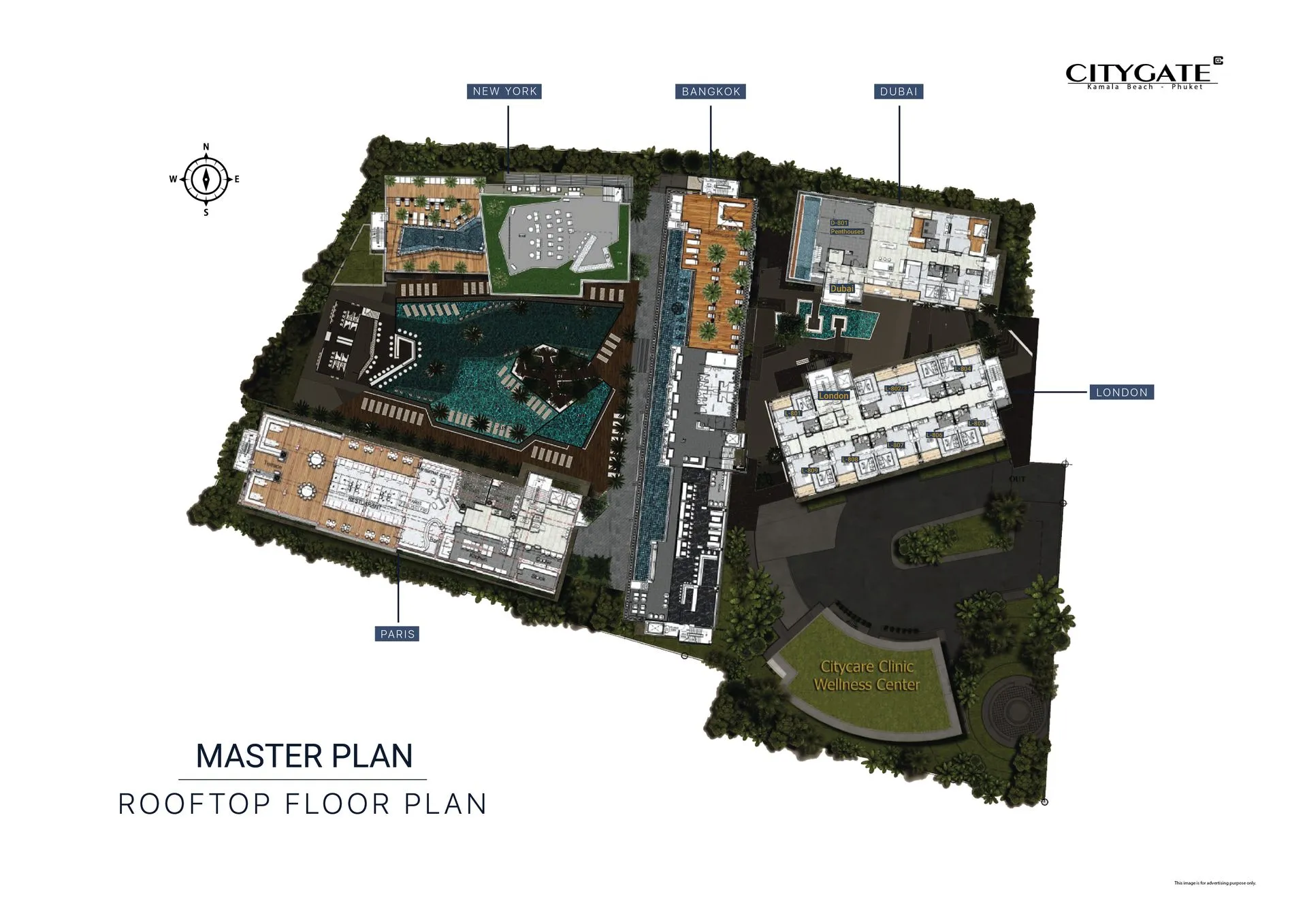 1-bedroom condo, 35 sqm