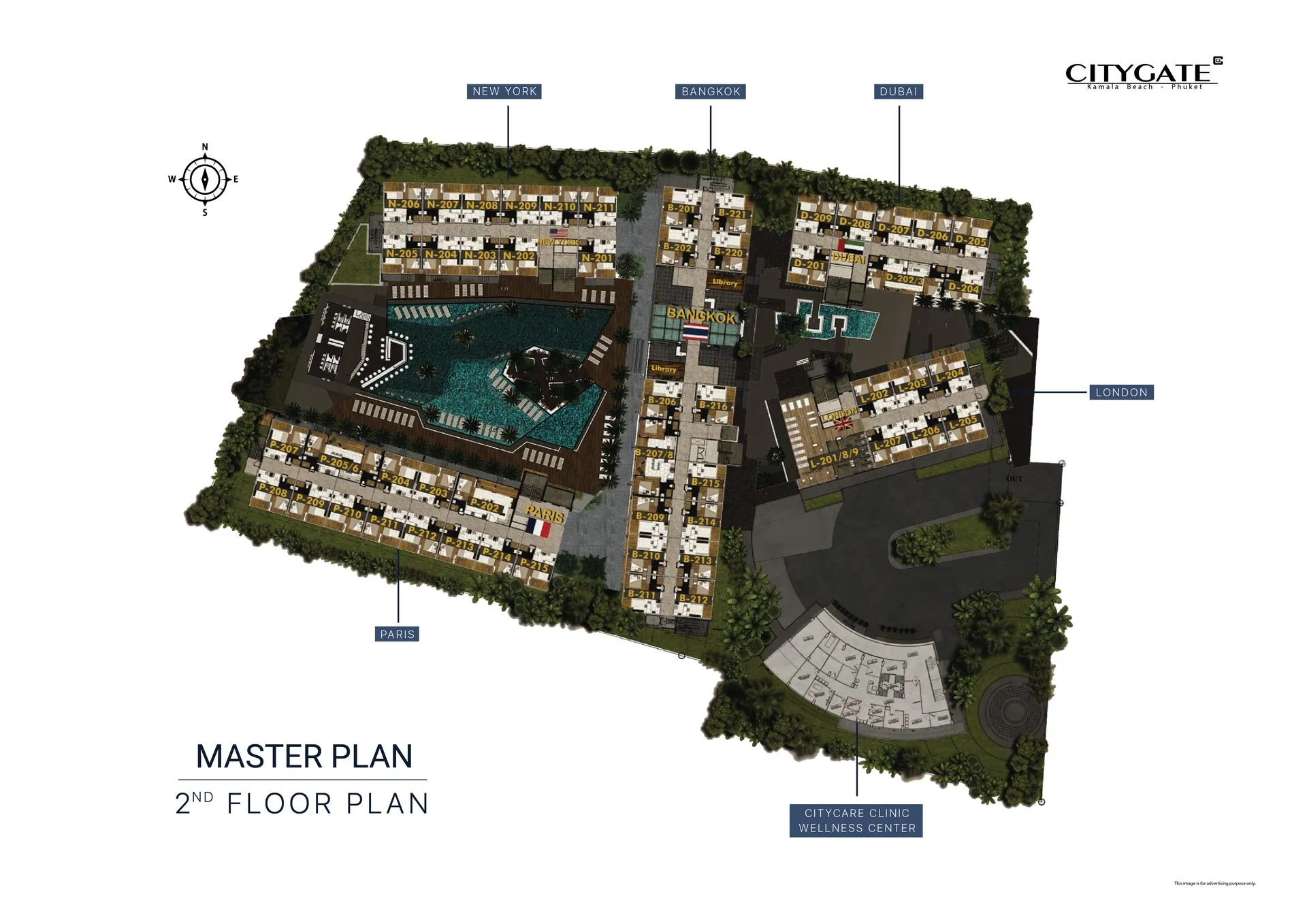 1-bedroom condo, 35 sqm