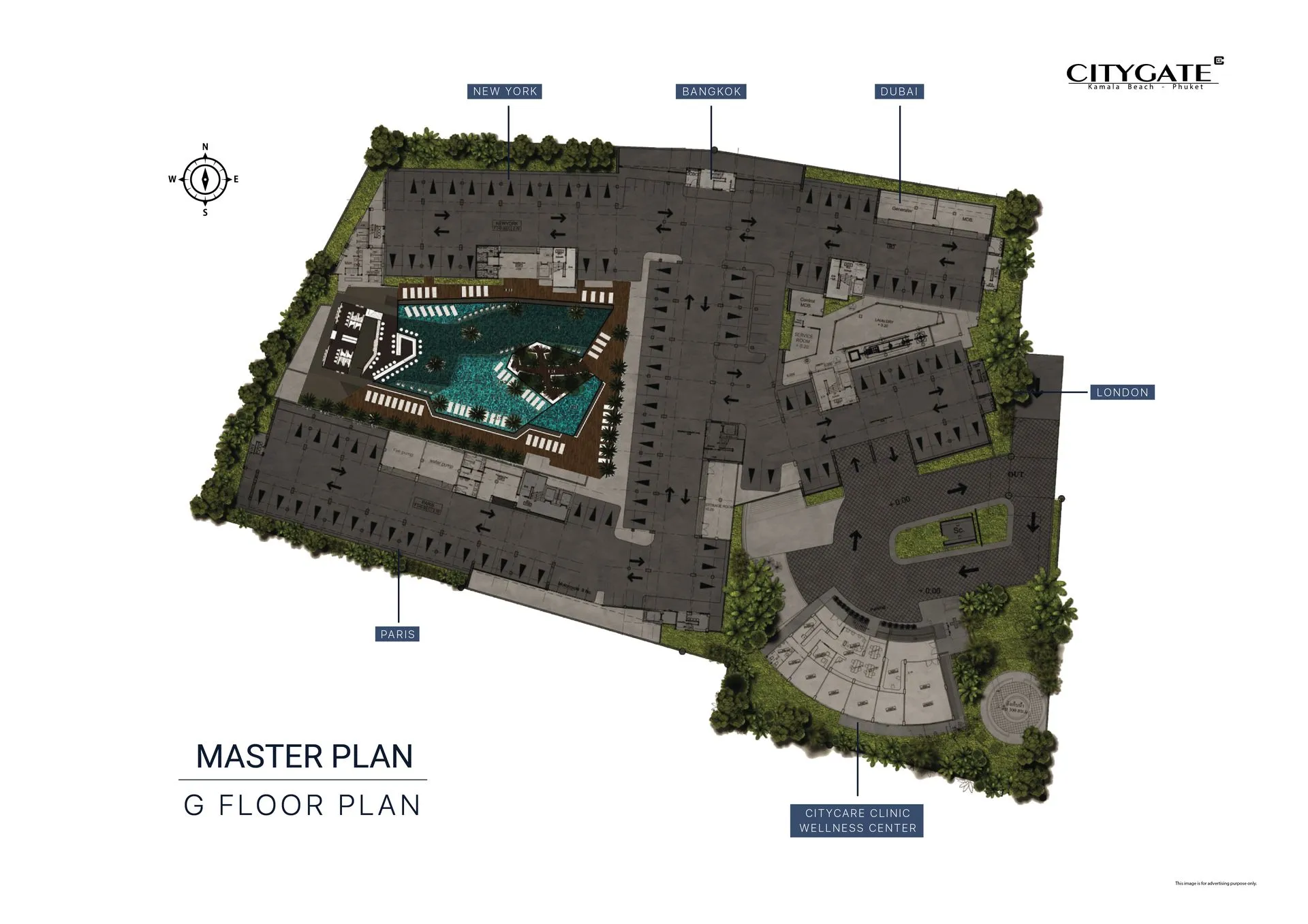 1-bedroom condo, 35 sqm