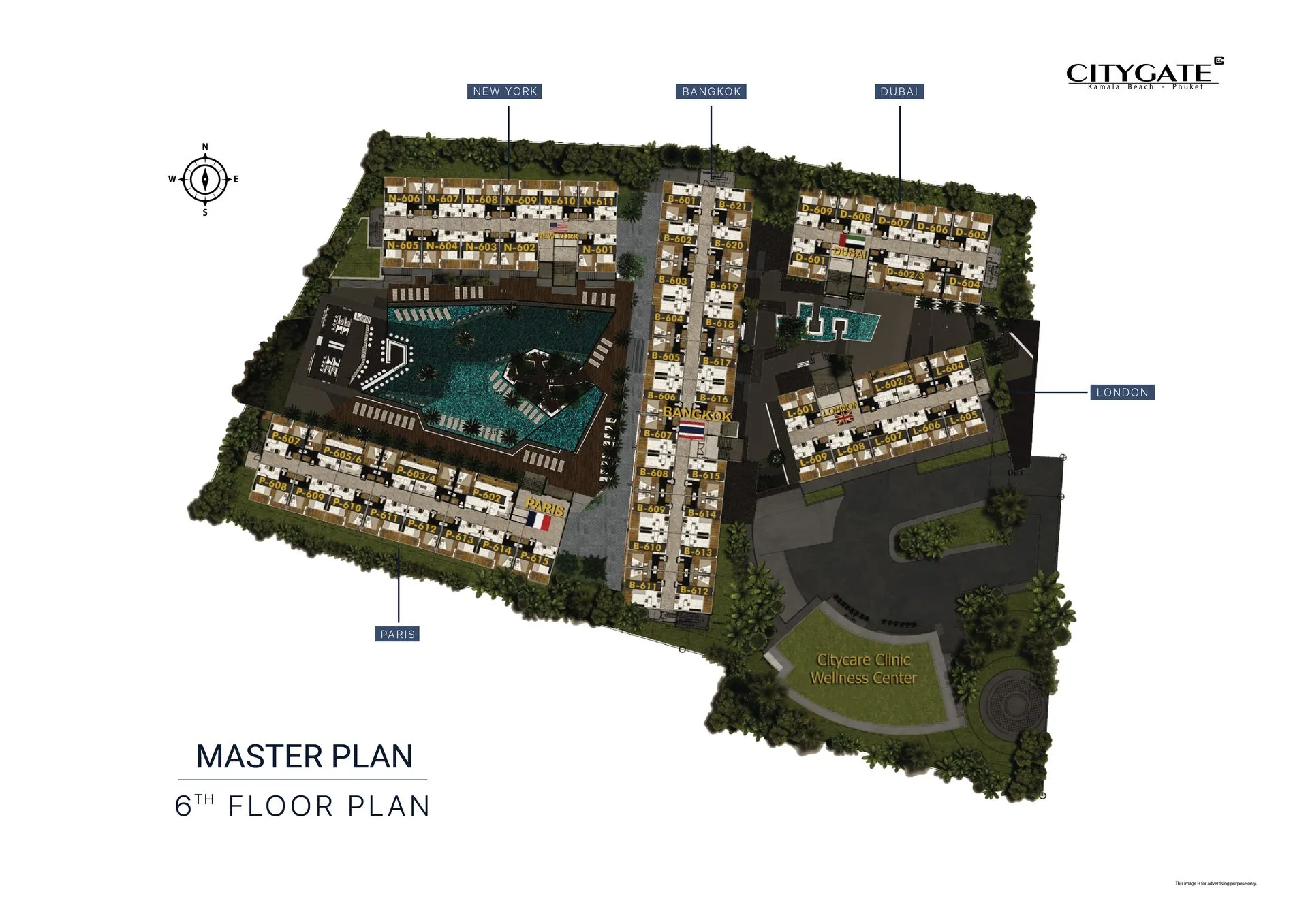 2-bedroom condo, 70 sqm