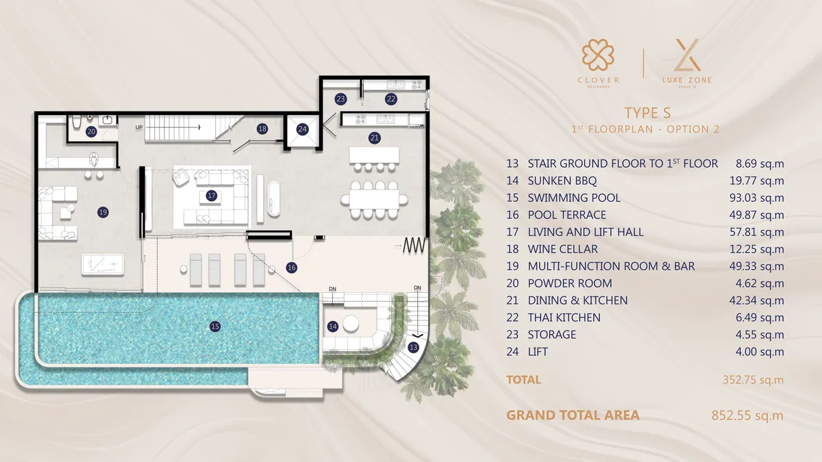 5-bedroom villa, 655 sqm