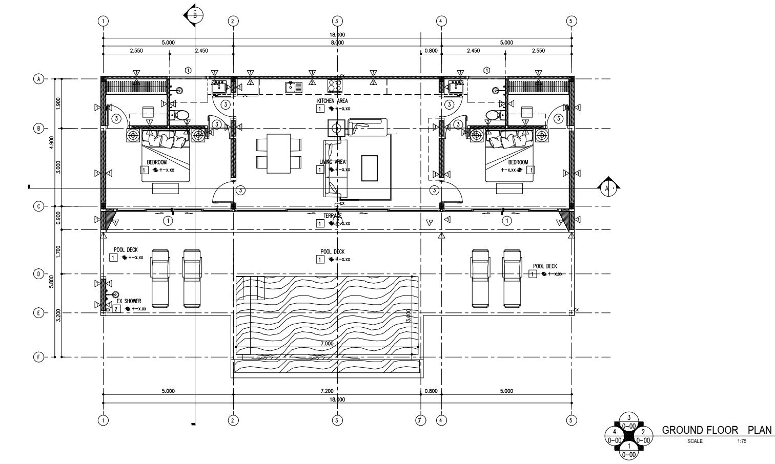 1-bedroom villa, 120 sqm