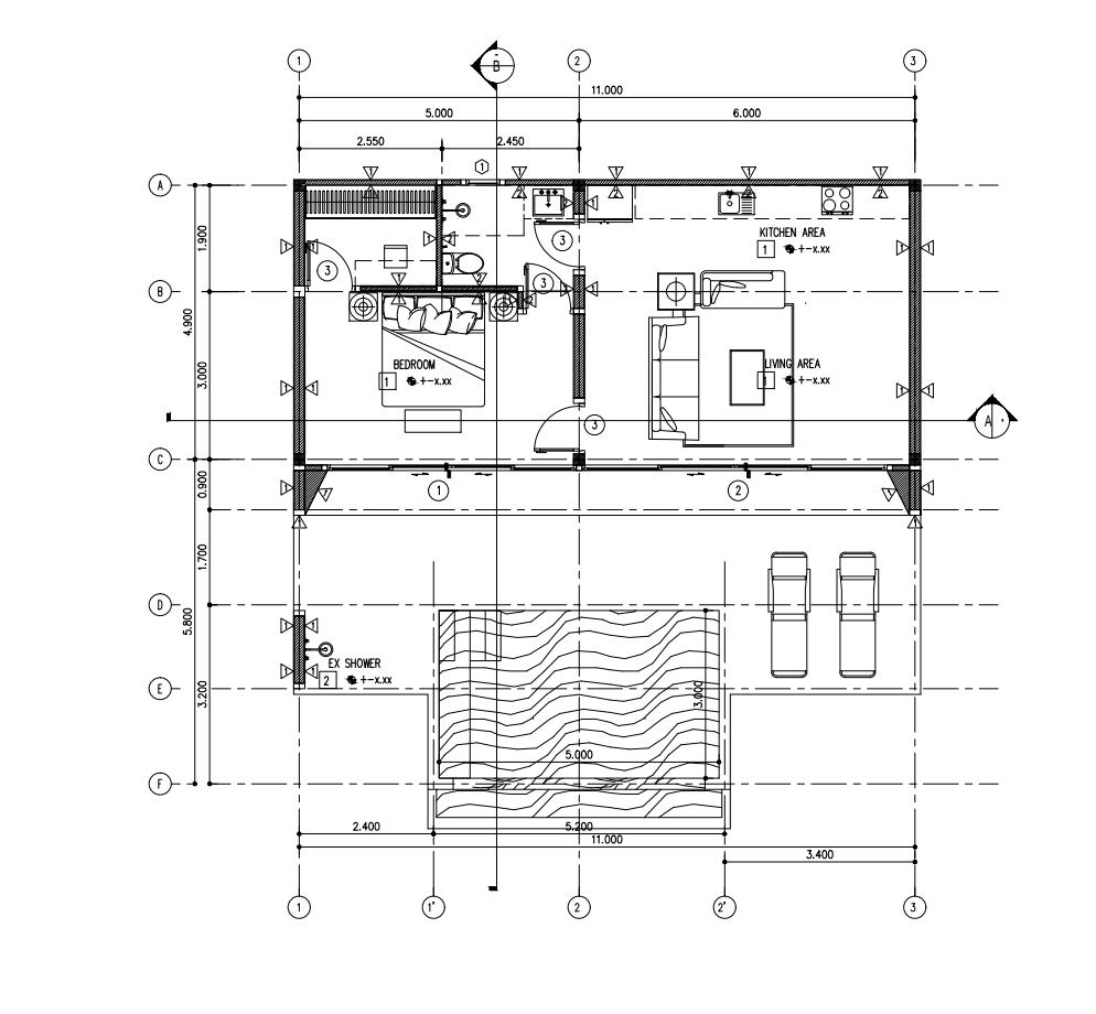 1-bedroom villa, 120 sqm
