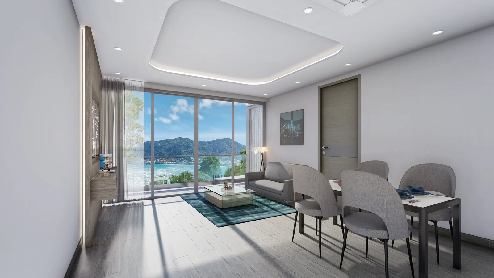 1-bedroom condo, 49 sqm